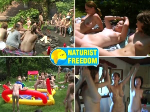 Cottage Picnic - family naturism of video [WorldNudism]