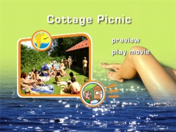 Cottage Picnic - family naturism of video [WorldNudism]