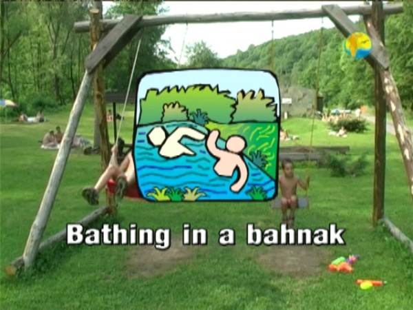 FKK video family naturism - Bathing in a Bahnak [WorldNudism]