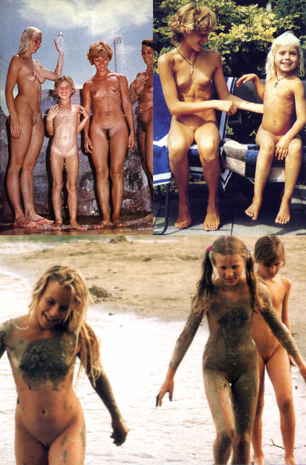 Nudism of the 20th eyelid - a retro of a photo of families of nudists [WorldNudism]