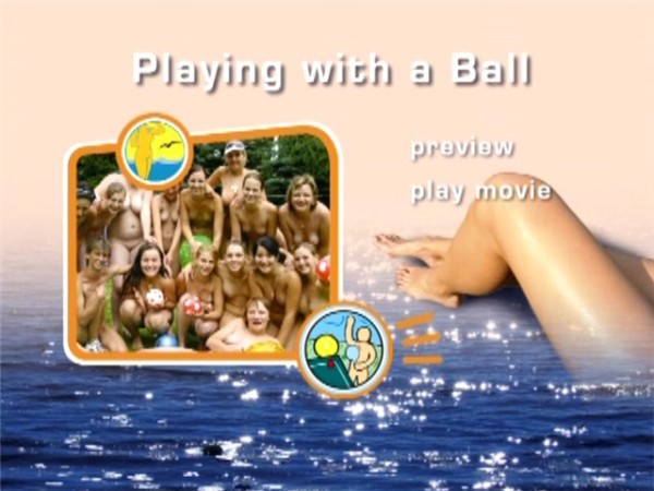 Family naturism - Ball game outdoors [WorldNudism]