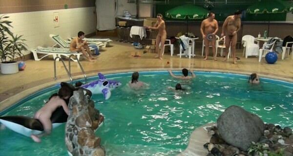 Family naturism in the pool (Pure nudism 1080p Video) [WorldNudism]