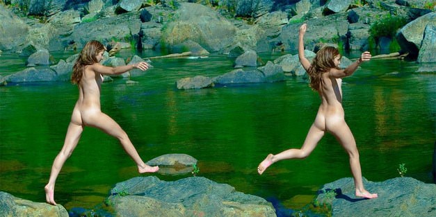 Naked young girl nudists at the falls video [WorldNudism]