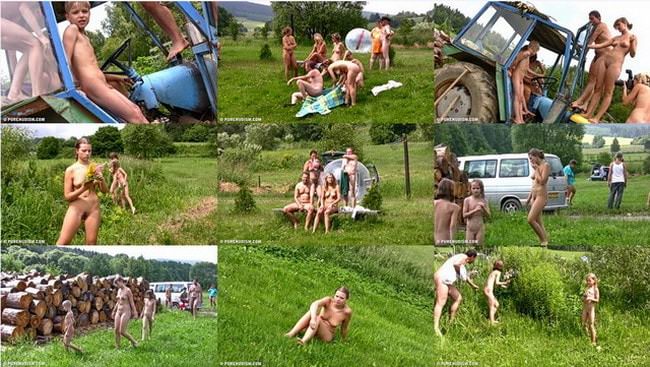 Summer on green grass nudism video [WorldNudism]